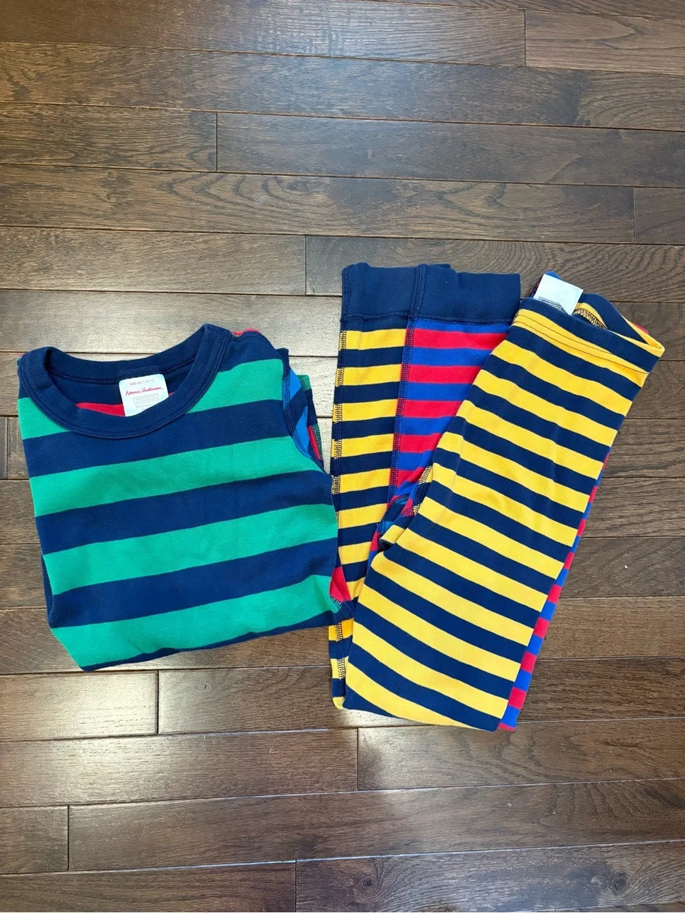 Hanna Andersson Kids 2-Piece Striped Pajamas Size 140 US 10 Organic Cotton